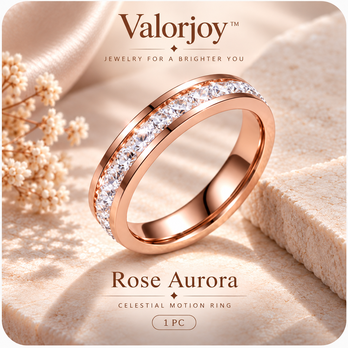 ✨ Valorjoy™ Celestial Motion Ring – A Timeless Orbit of Light & Elegance