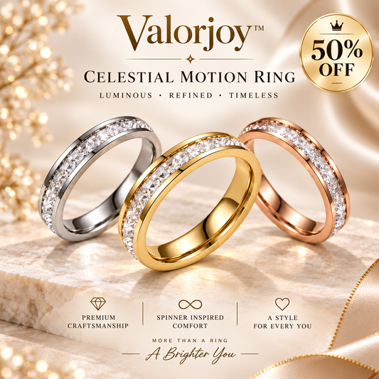 ✨ Valorjoy™ Celestial Motion Ring – A Timeless Orbit of Light & Elegance