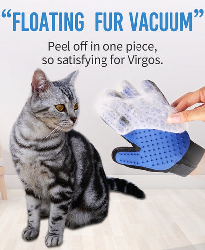 🐾 Pet Grooming Glove – Gentle Deshedding Brush for Dogs & Cats