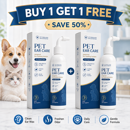 🐶 Gentle Pet Ear Cleaner – Daily Ear Care Solution for Dogs & Cats