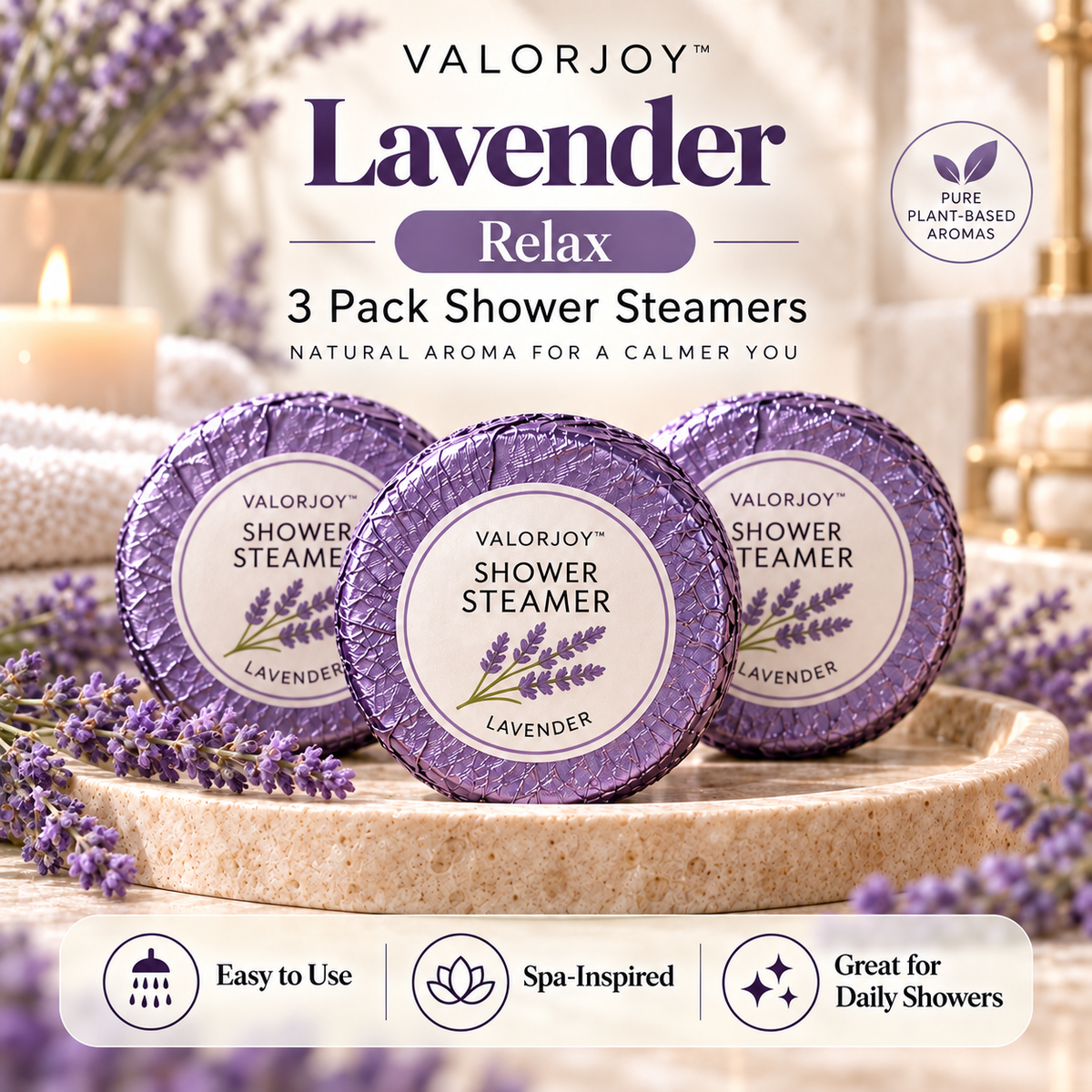 Valorjoy™ Shower Steamers – 3 Pack Aromatherapy Set
