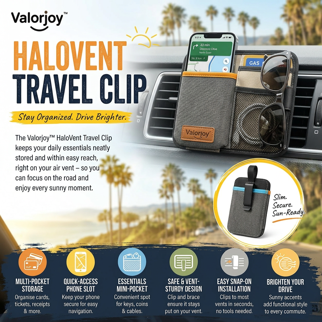 Valorjoy™ HaloVent Travel Clip