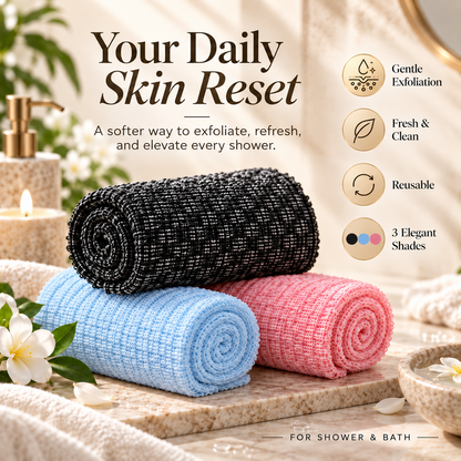 ✨ Valorjoy™ Exfoliating Shower Towel – Smooth Skin, Effortless Reach