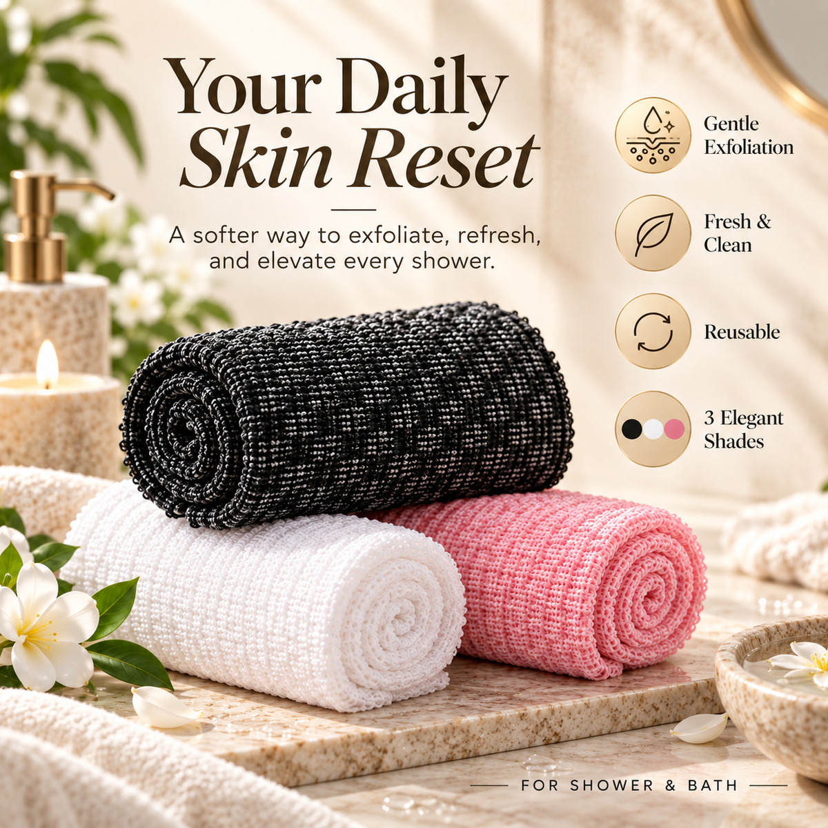🔥 Valorjoy™ Exfoliating Shower Towel — Extra Towel Deal