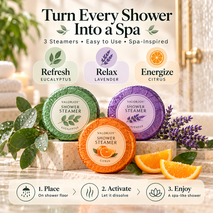 Valorjoy™ Shower Steamers – 3 Pack Aromatherapy Set